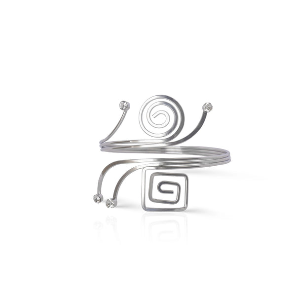 Square & Circle Spiral Arm Cuff