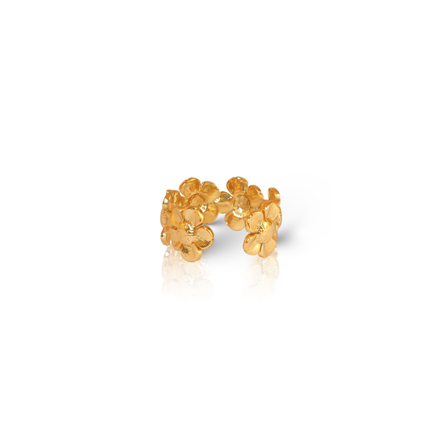 Golden Bloom Charm Ring