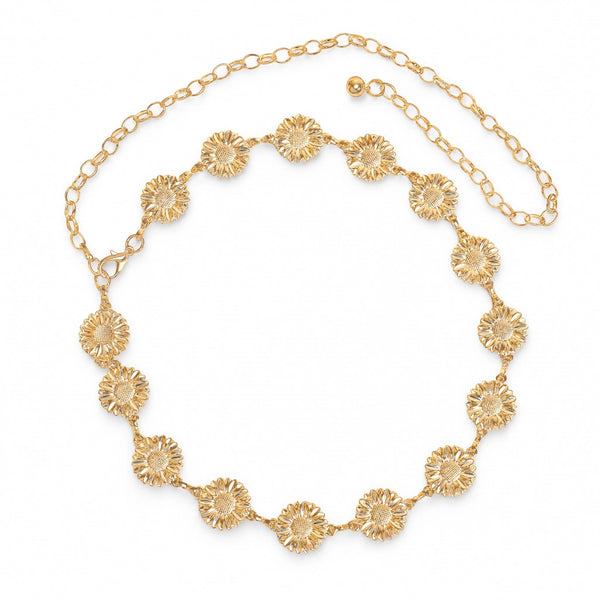 Golden Sunflower Charm Waist Chain