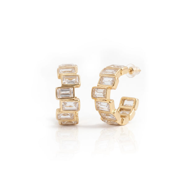 Elegant Crystal Cascade Hoops