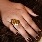 Sculpted Triple Wing Statement Ring