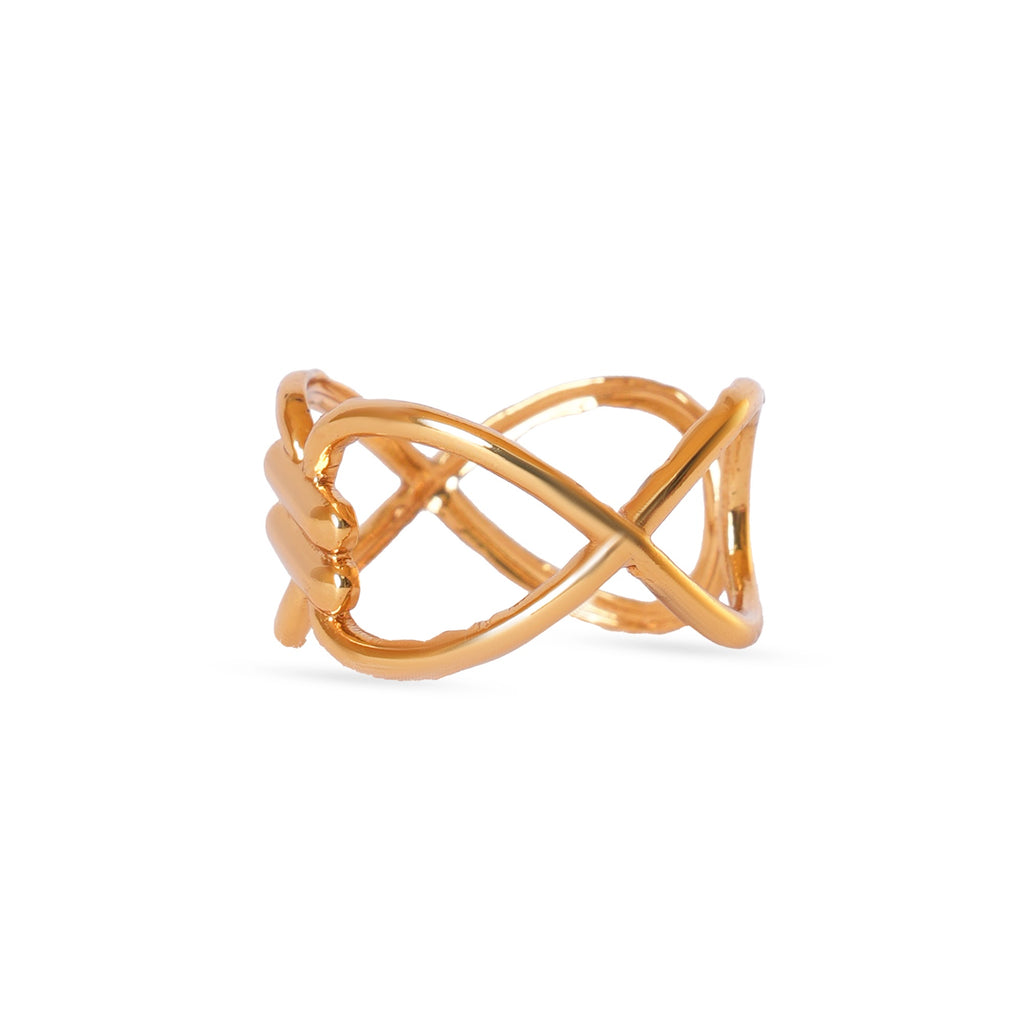 Interlocked Oval Knot Ring