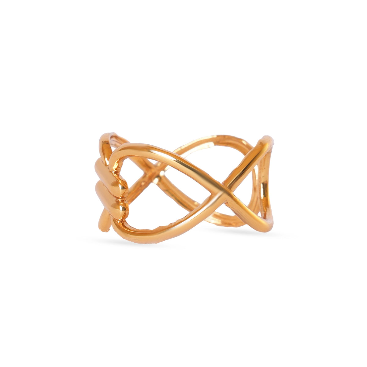 Interlocked Oval Knot Ring