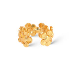 Golden Bloom Cluster Ring