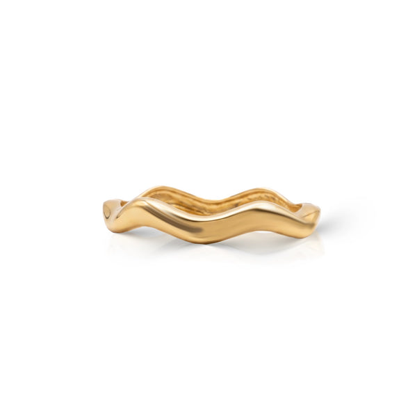 Molten Curve Gold Bangle