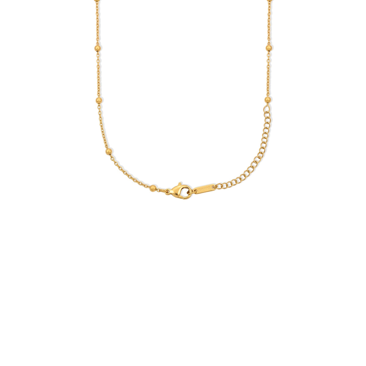 Delicate Golden Bead Drop Necklace