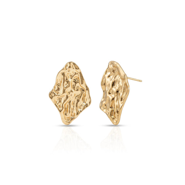 Textured Gold Drops Earrings