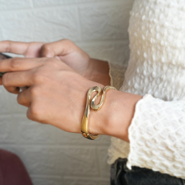 Golden Double Loop Bangle