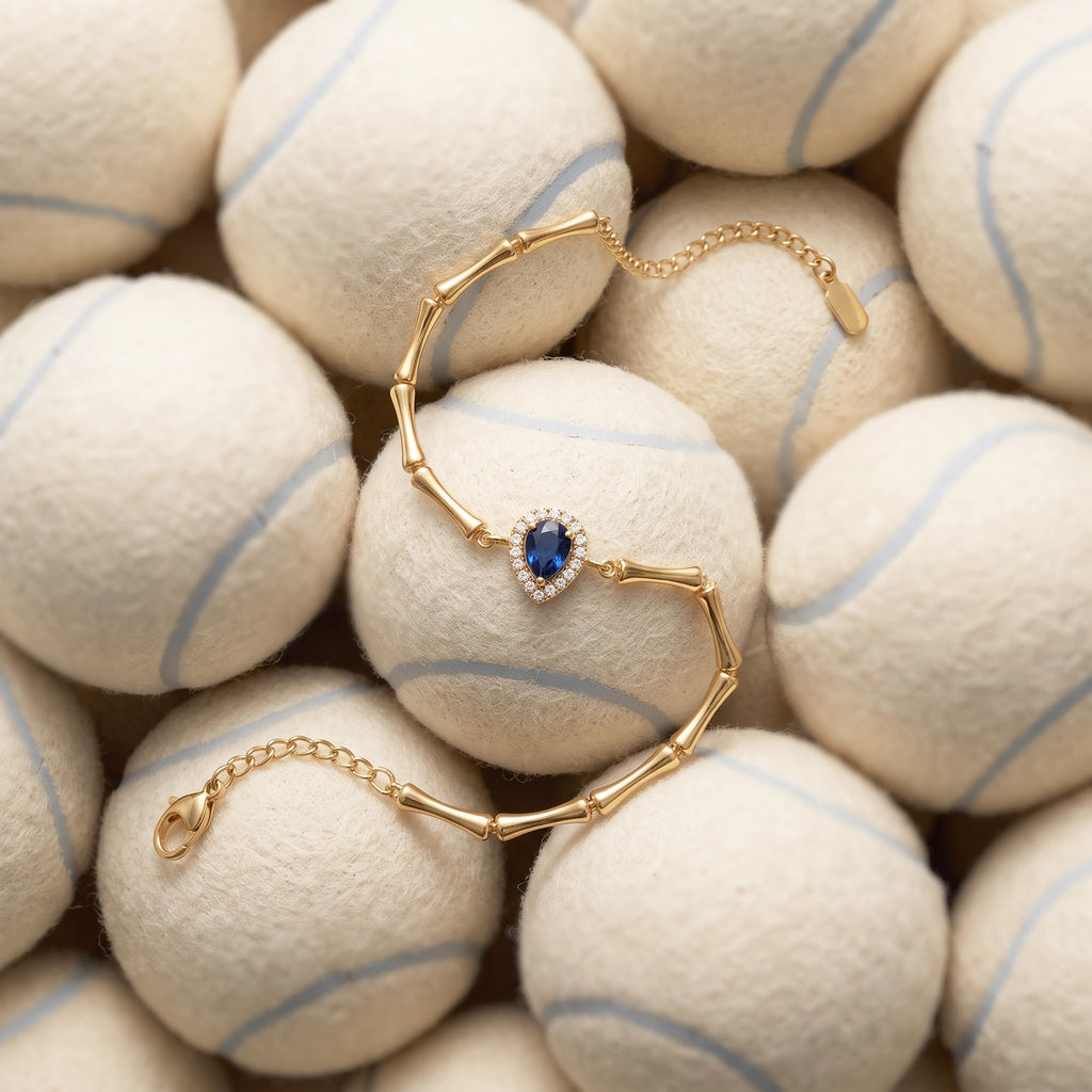 Midnight Teardrop Link Bracelet