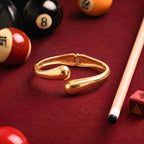 Golden Twin Drop Open Bangle