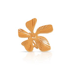 Gold-plated Petal Bloom statement ring for women with textured floral design
