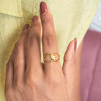 Interlocked Oval Knot Ring