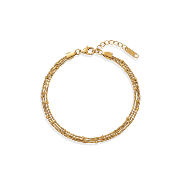 Triple Strand Bead Trail Bracelet