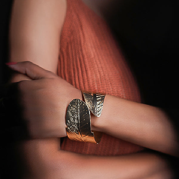 Wide statement cuff bracelet