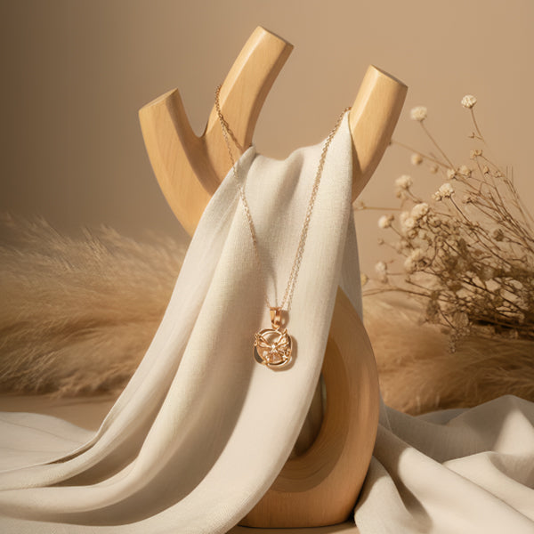 Golden Aura Pendant Necklace
