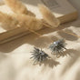 Silver Starburst Statement Earrings