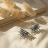 Silver Starburst Statement Earrings