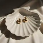 Golden Teardrop Stud Earrings
