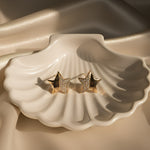 Golden Starburst Stud Earrings