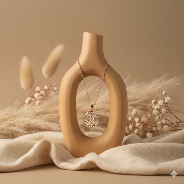 Radiant Gold Spiral Pendant Necklace