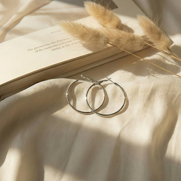 Classic Silver Hoop Earrings