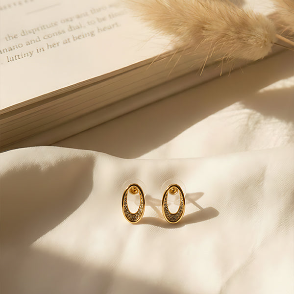 Luxe Gold Textured Hoop Earrings
