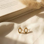 Luxe Gold Textured Hoop Earrings