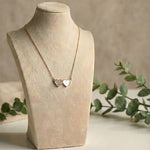 Dual Tone Heart Pendant Necklace