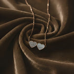 Textured Gold Circle Pendant Necklace