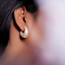 Chunky Pearl Hoop Earrings