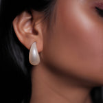 Chunky Pearl Hoop Earrings