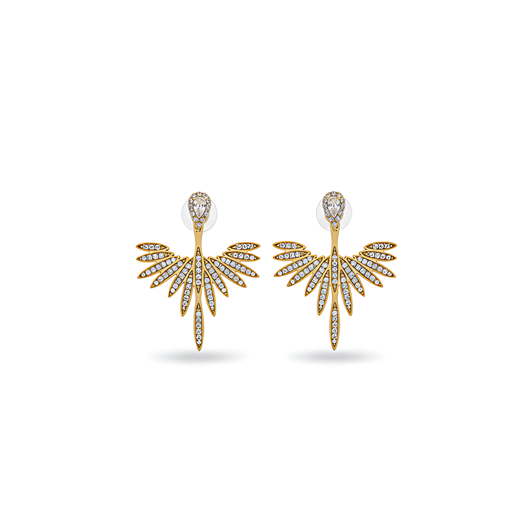 Silver Starburst Statement Earrings