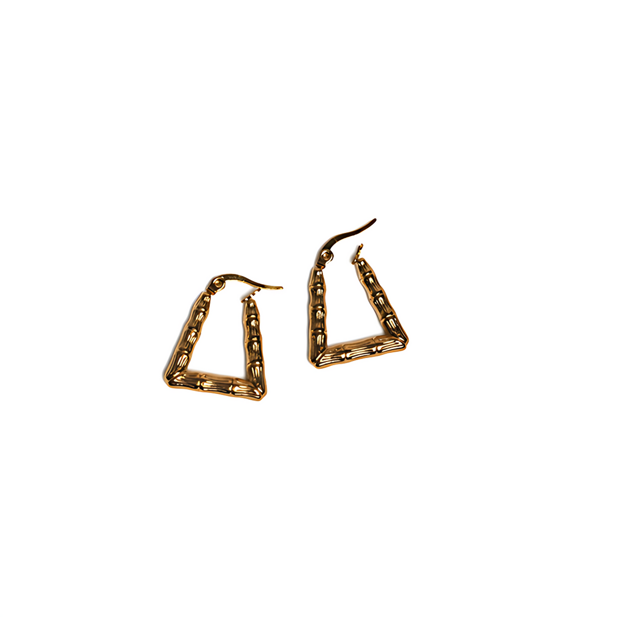 Golden Twist Cascade Hoop Earrings