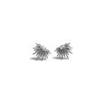 Silver Starburst Statement Earrings