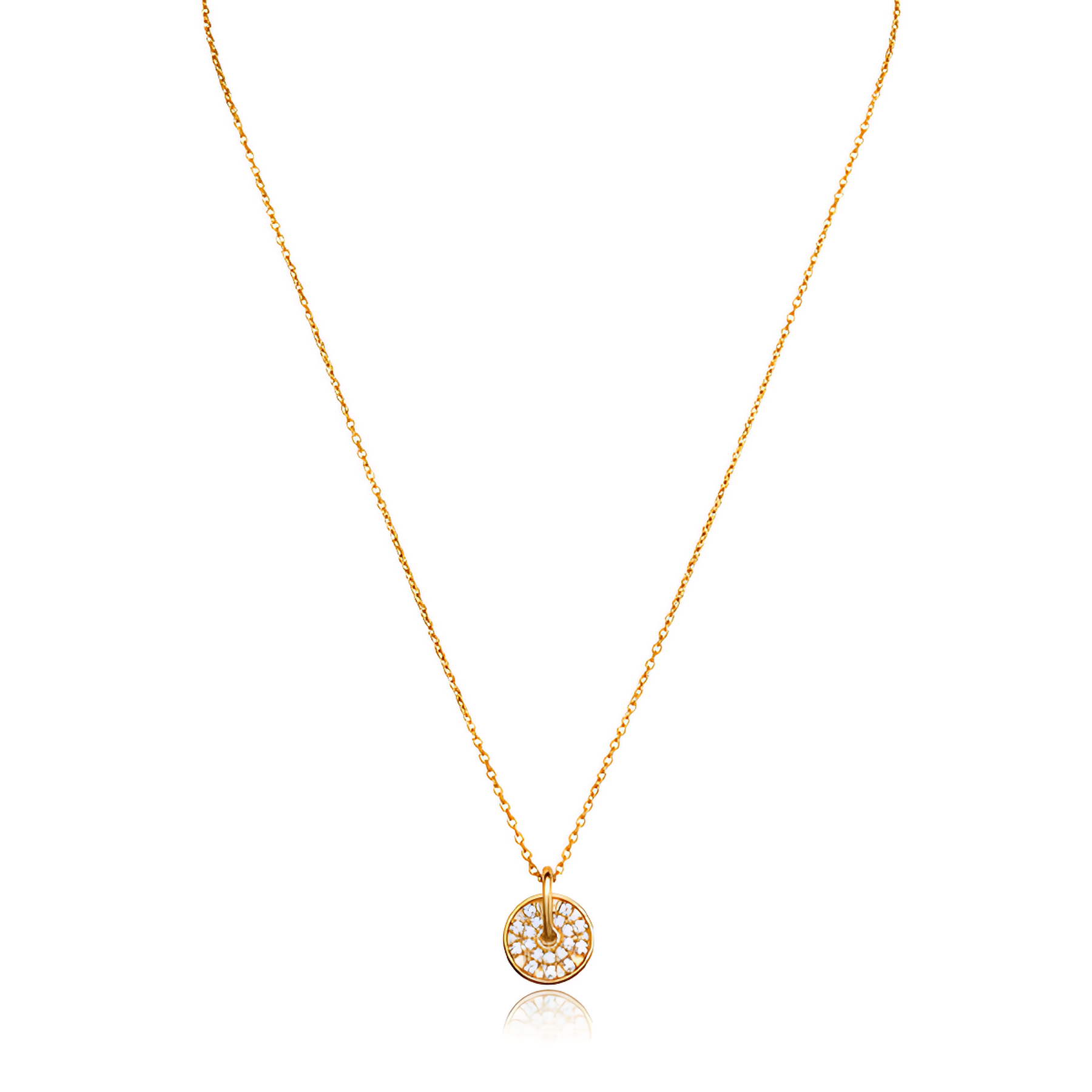 Radiant Halo Crystal Pendant Necklace