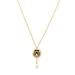 Celestial Pearl Drop Pendant Necklace