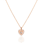 Blush Halo Gold Pendant Necklace