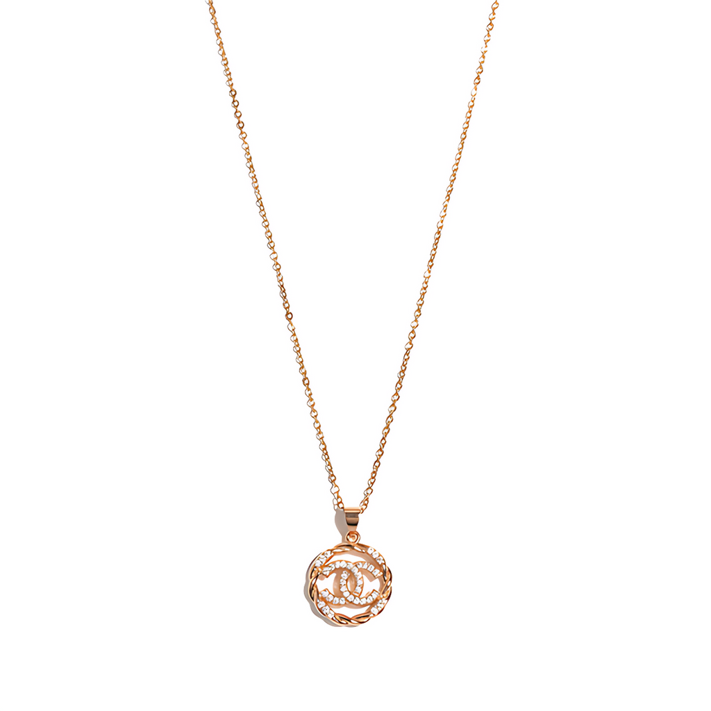 Radiant Gold Spiral Pendant Necklace