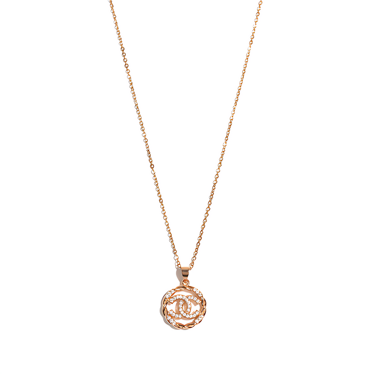 Radiant Gold Spiral Pendant Necklace