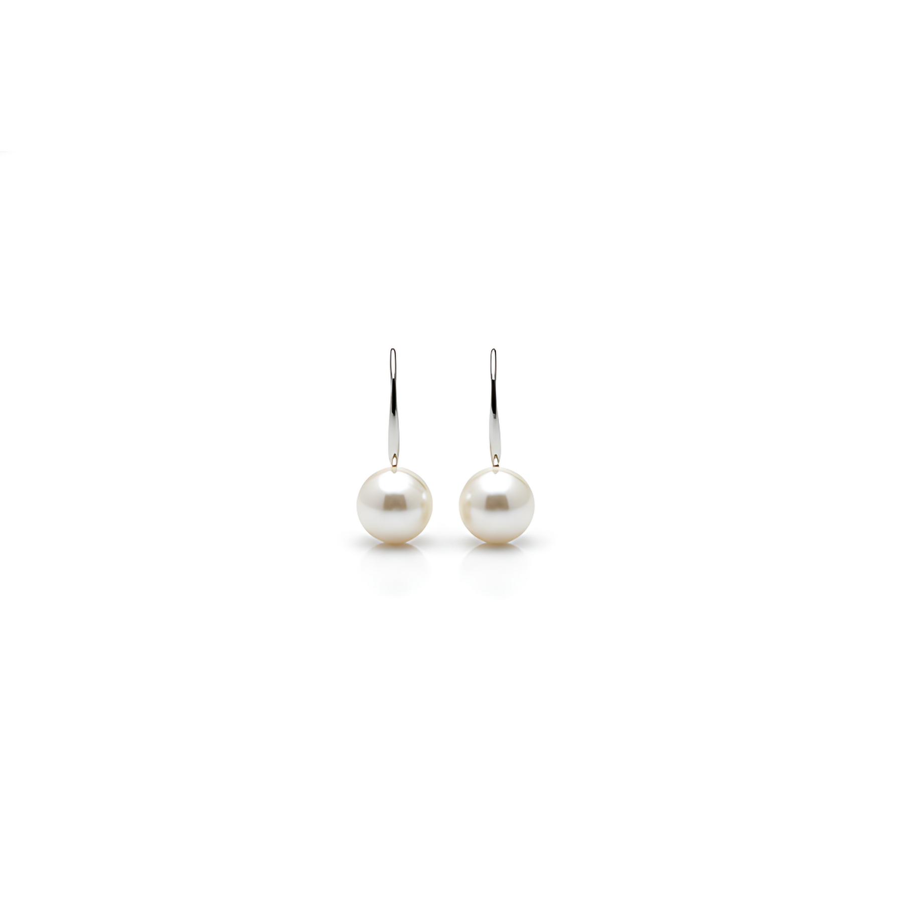 Long Pearl Drop Stud Earrings