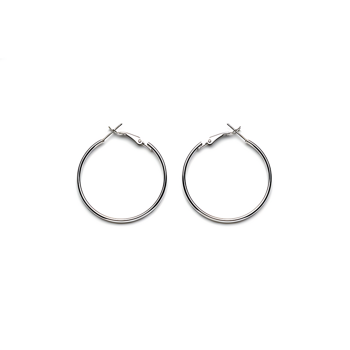 Classic Silver Hoop Earrings