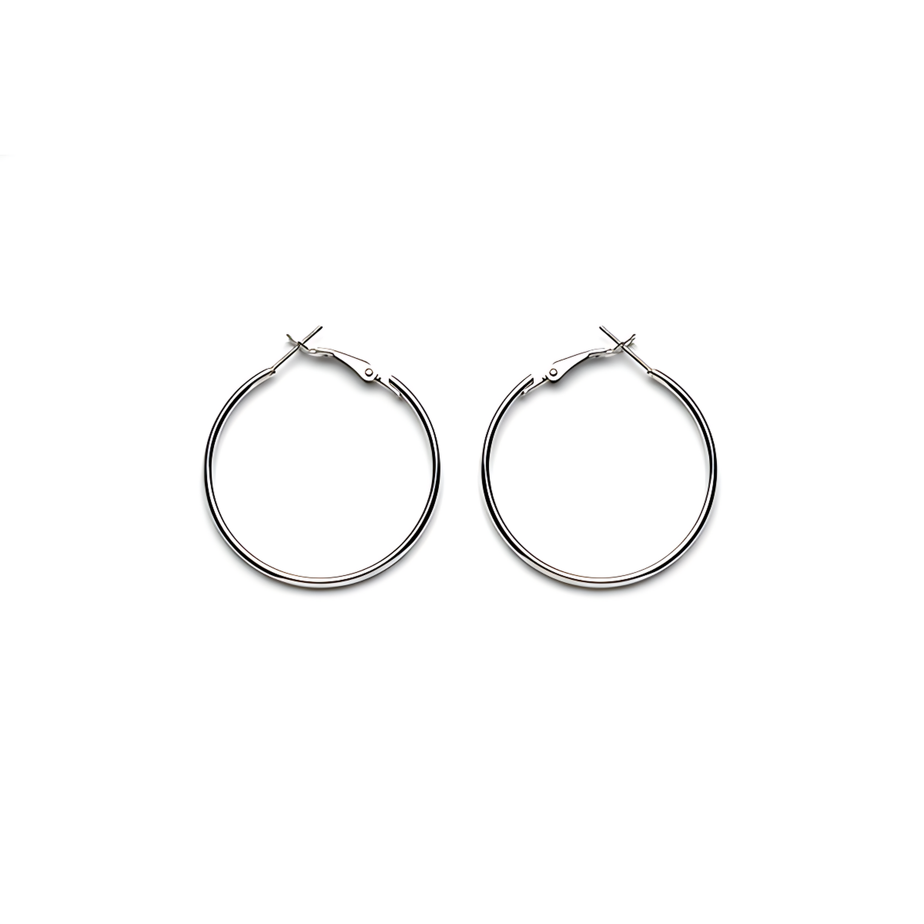 Classic Silver Hoop Earrings
