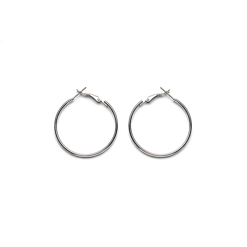 Classic Silver Hoop Earrings