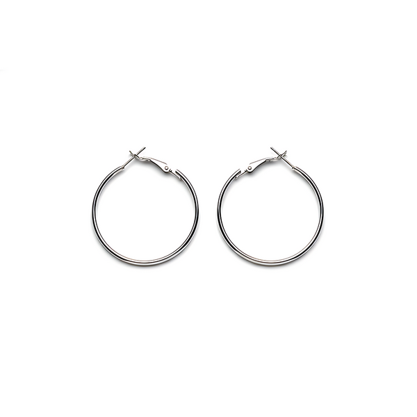Classic Silver Hoop Earrings