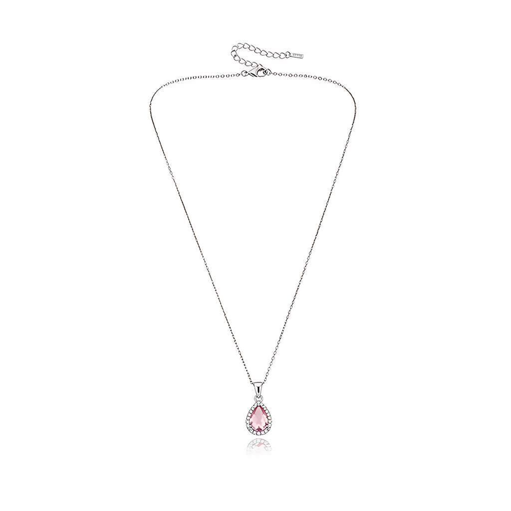 Blush Pink Teardrop Pendant Necklace