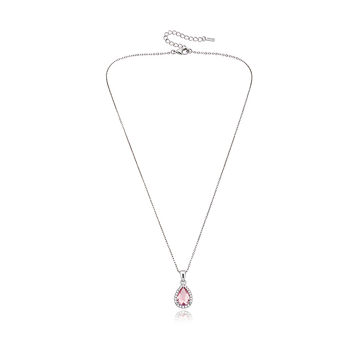Blush Pink Teardrop Pendant Necklace