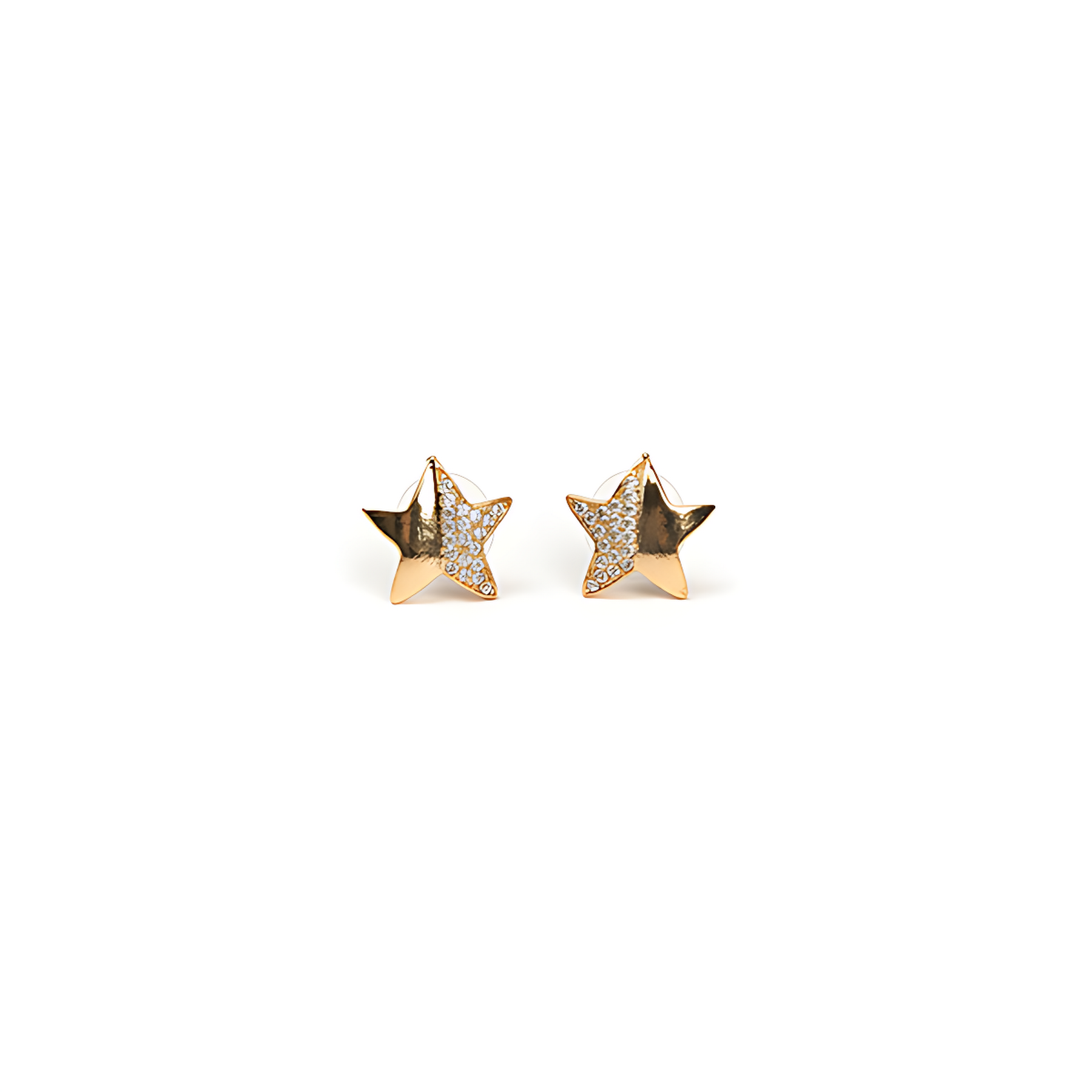 Golden Starburst Stud Earrings