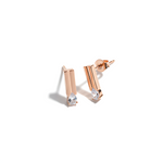 Gold & Silver Bar Stud Earrings