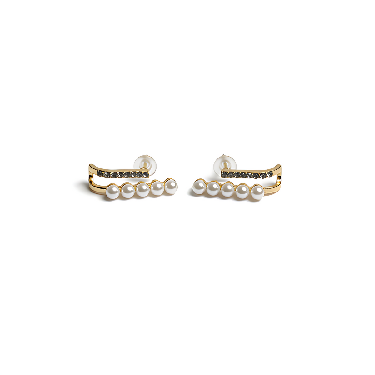 Crystal Bar Hoop Earrings