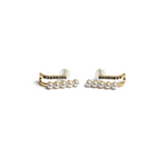 Crystal Bar Hoop Earrings